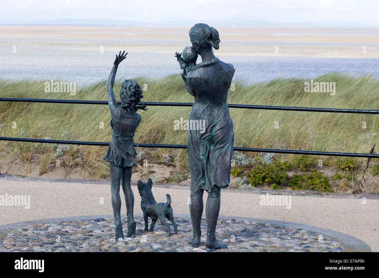 Welcome Home-Statue am Fleetwood Stockfoto