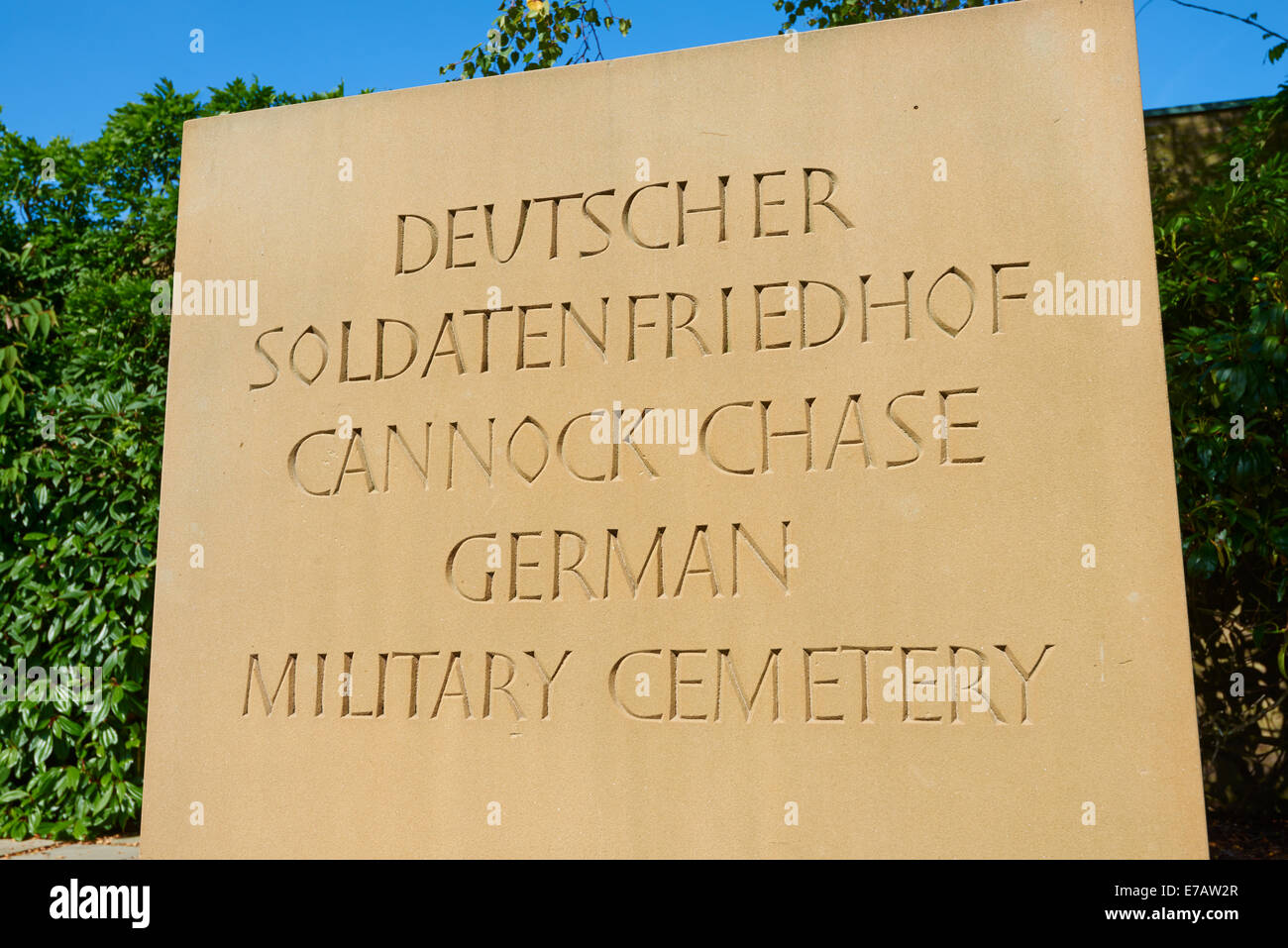 Eingang zum Cannock Chase deutschen Soldatenfriedhof Cannock Staffordshire UK Stockfoto