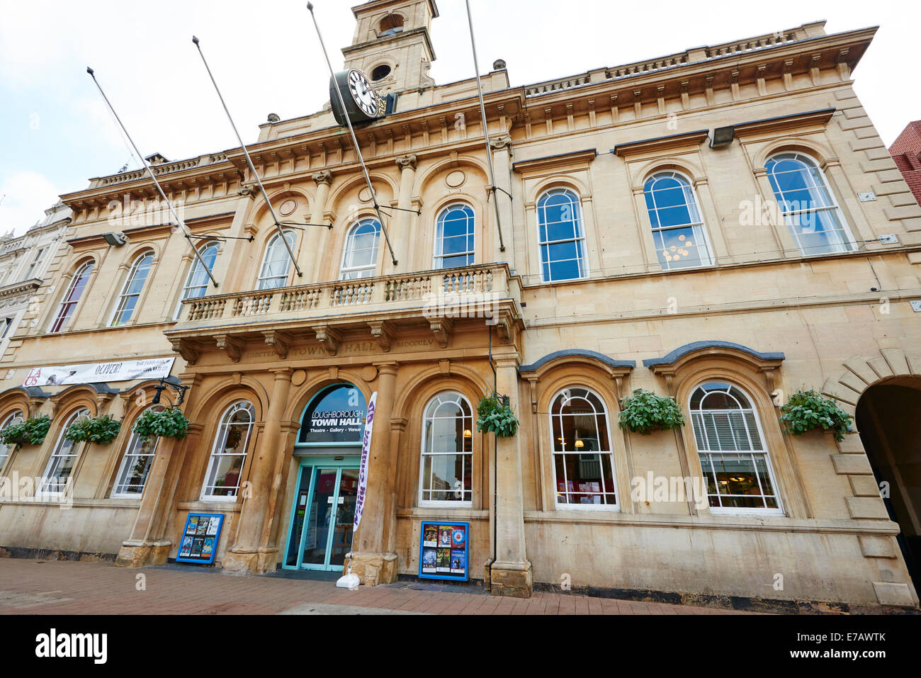 Rathaus offiziell die Getreidebörse Marktplatz Loughborough Leicestershire UK Stockfoto
