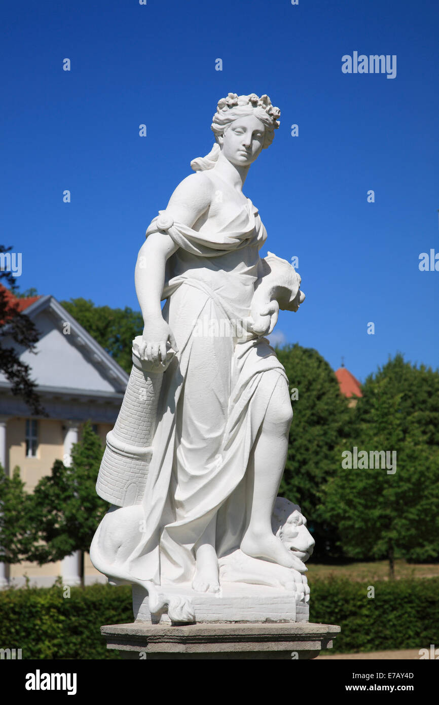 Statue am Rheinsberger Schloss Park, Rheinsberg, Brandenburg, Deutschland, Europa Stockfoto