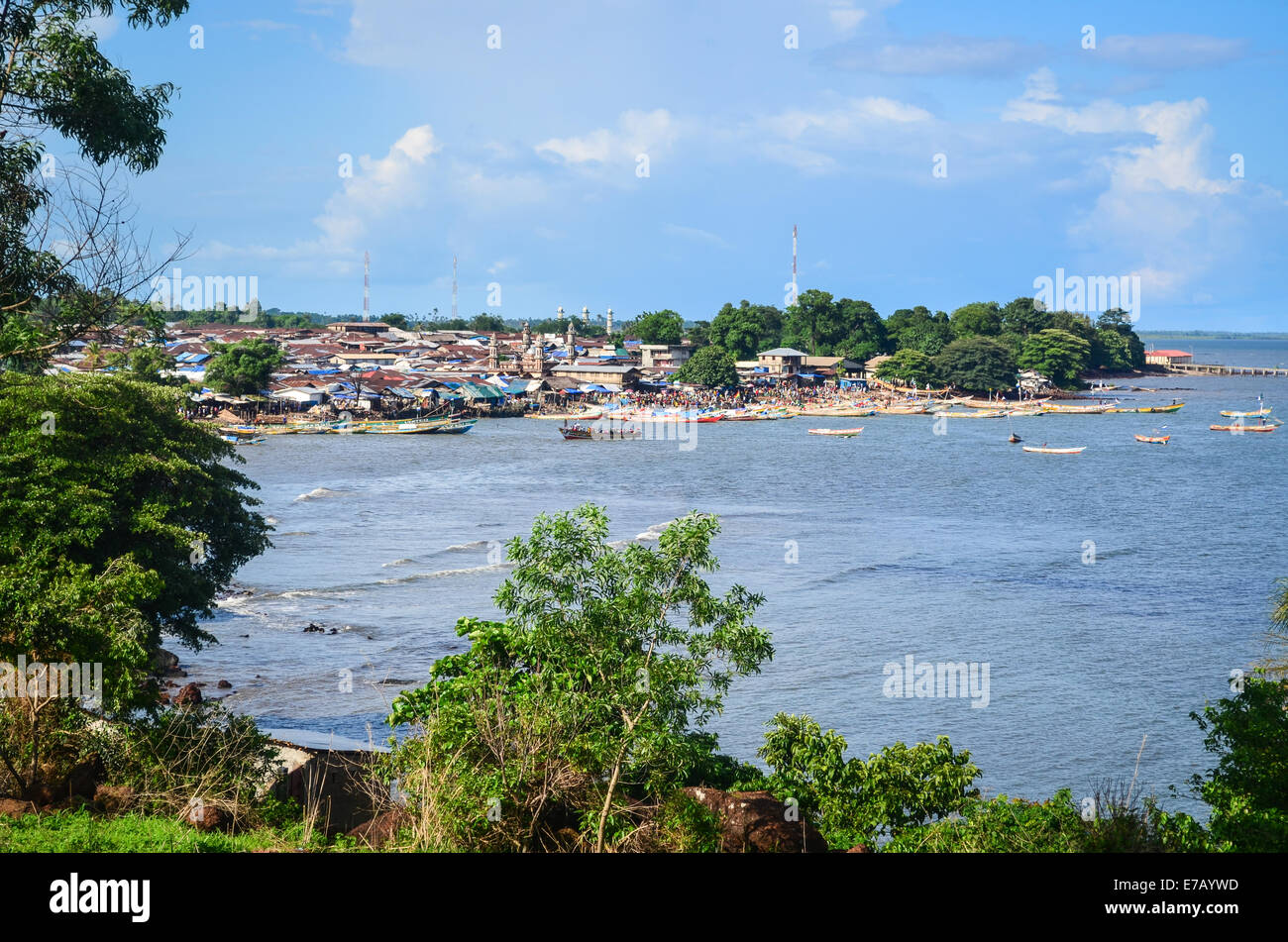 Tombo Fischerdorf, Sierra Leone Stockfoto