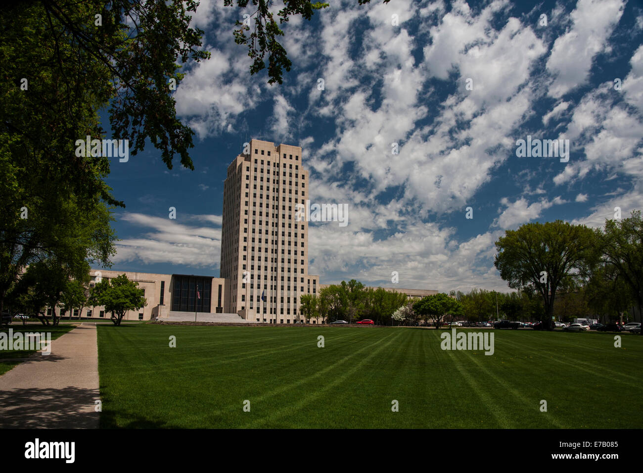Bismarck, North Dakota, USA, The North Dakota State Capitol ist das Haus der Regierung von U.S. Bundesstaat North Dakota Stockfoto