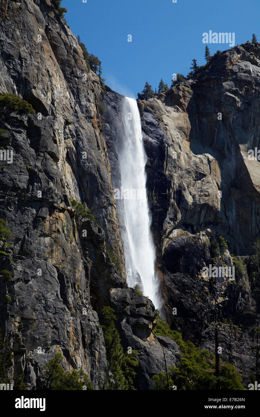 Bridalveil Fall, Yosemite Tal, Yosemite-Nationalpark, Kalifornien, USA Stockfoto