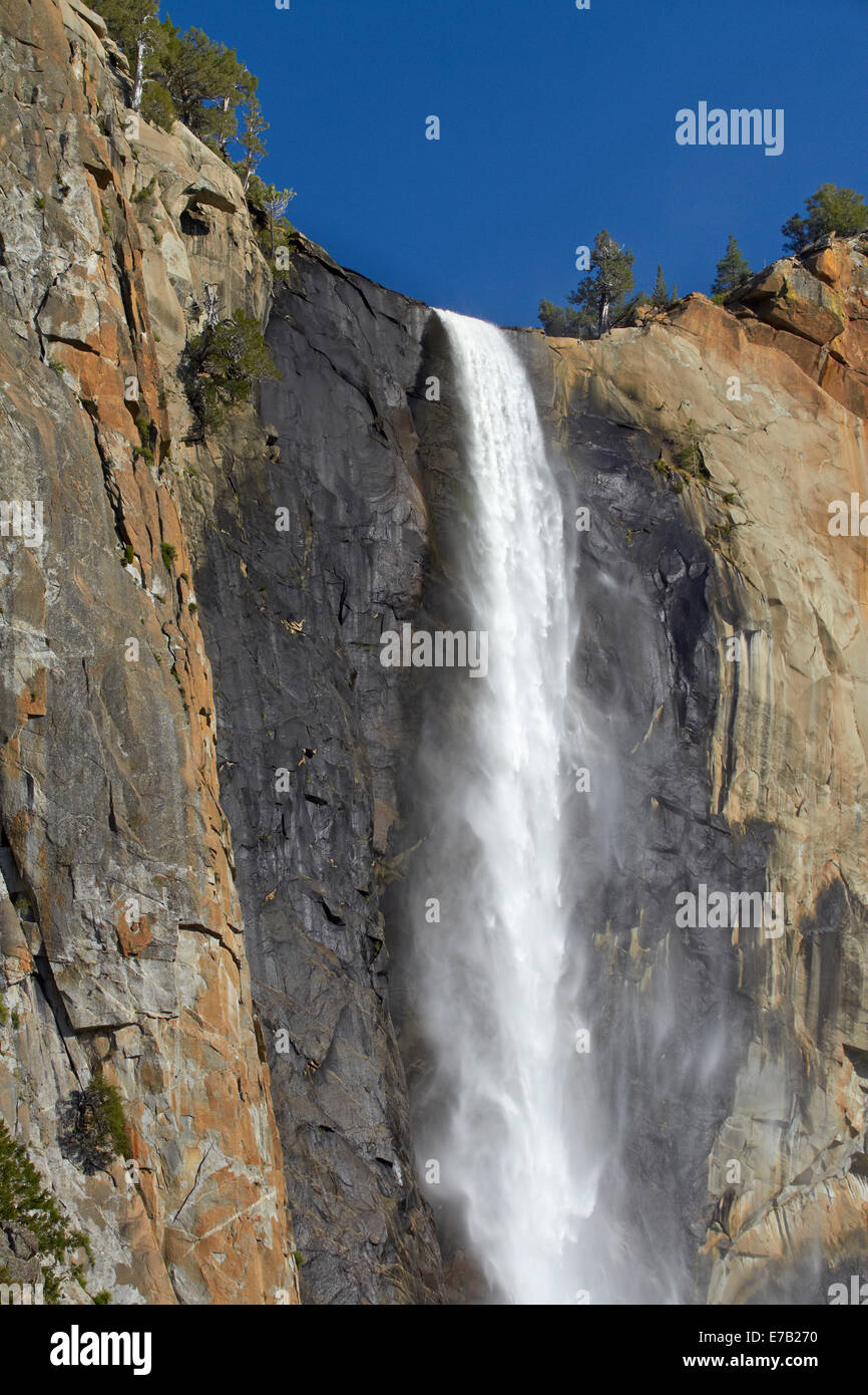 Bridalveil Fall, Yosemite Tal, Yosemite-Nationalpark, Kalifornien, USA Stockfoto