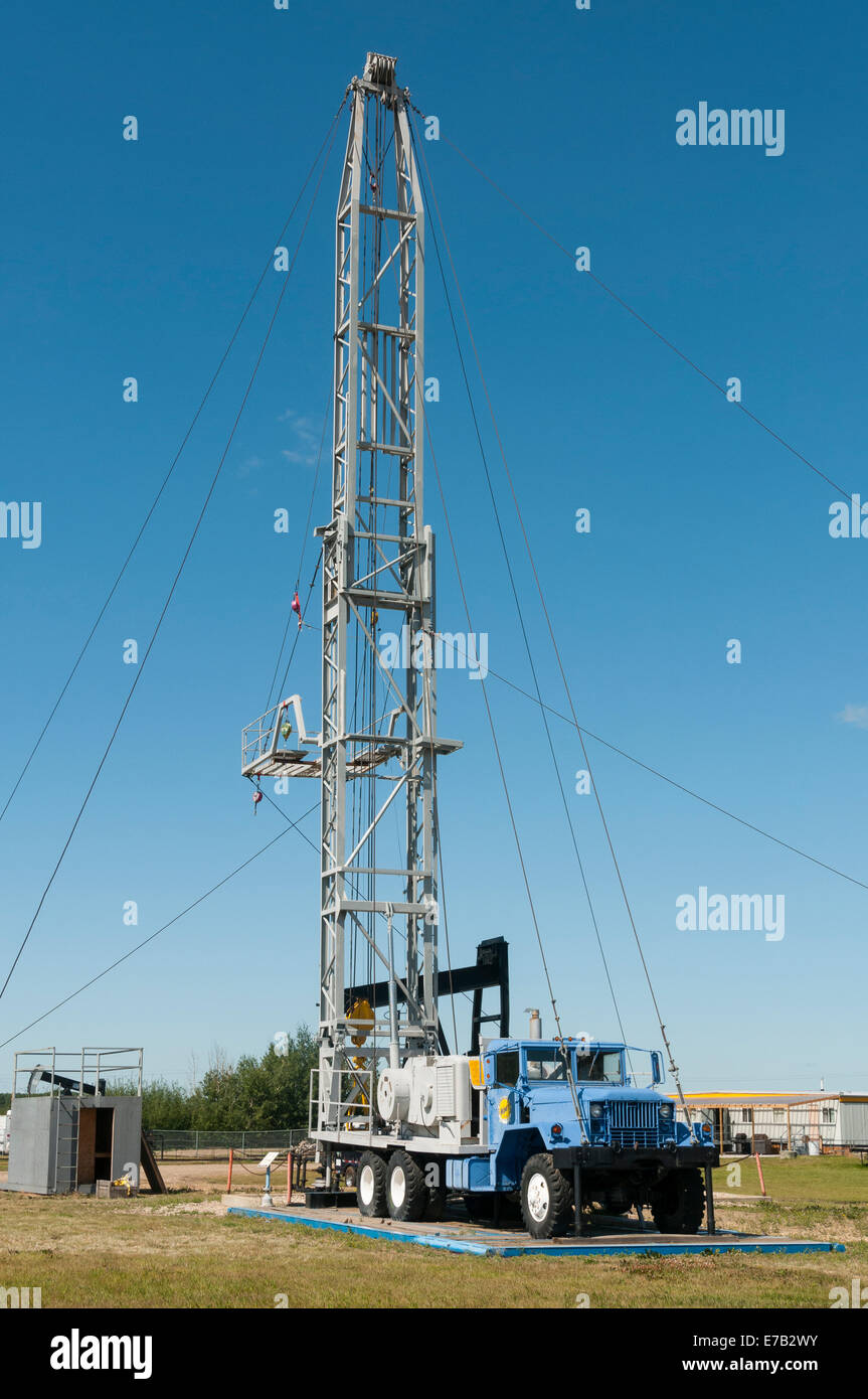 Elk203-5482v Kanada, Alberta, Devon, Canadian Petroleum Discovery Center, drilling Rig derrick Stockfoto