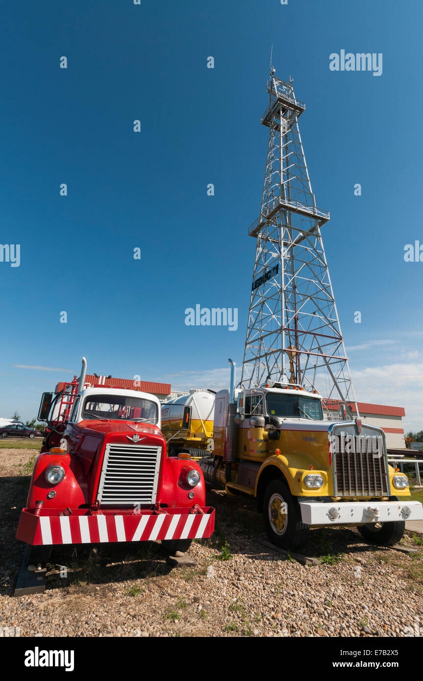 Elk203-5492v Kanada, Alberta, Devon, Canadian Petroleum Discovery Center, drilling Rig derrick Stockfoto