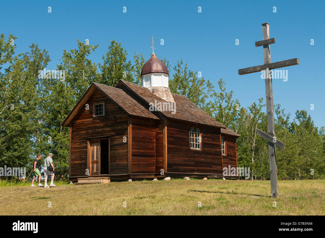 Elk203-5540 Kanada, Alberta, Edmonton, ukrainische kulturelle Heritage Village Stockfoto