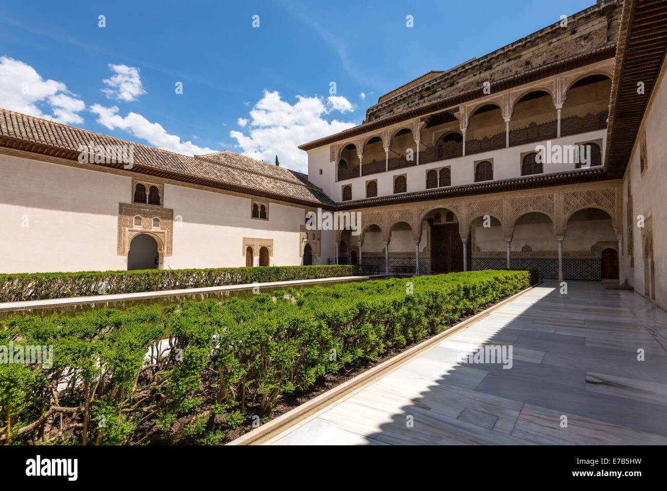 Rechnungshof der Myrten in La Alhambra, Granada, Spanien Stockfoto