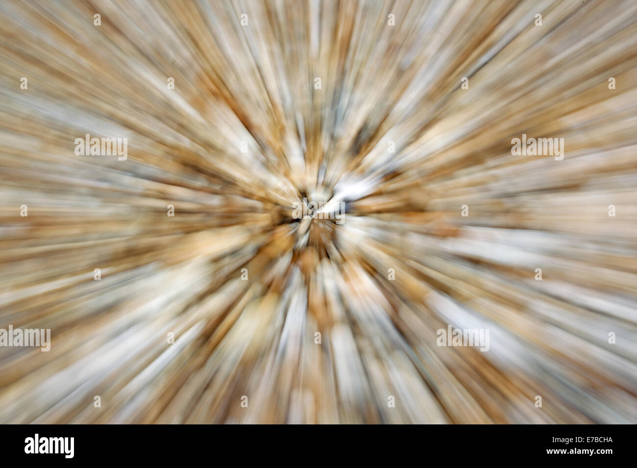 Bewegungsunschärfe Zoom Ausbruch von einem Kiesstrand Stockfoto