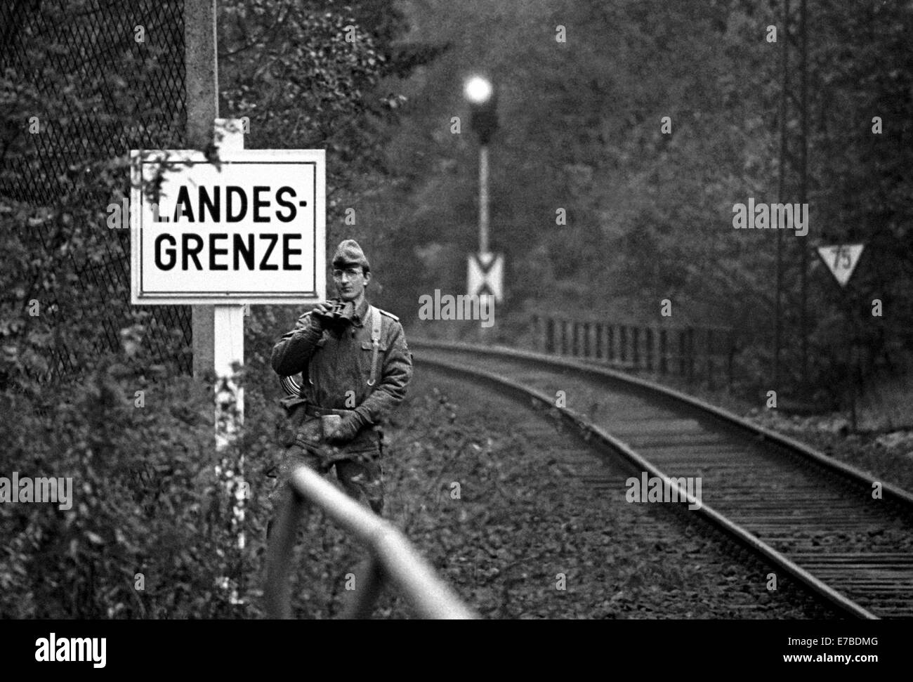 Innerdeutsche Grenze zwischen der Bundesrepublik Deutschland (RFT) und der Deutschen ...
