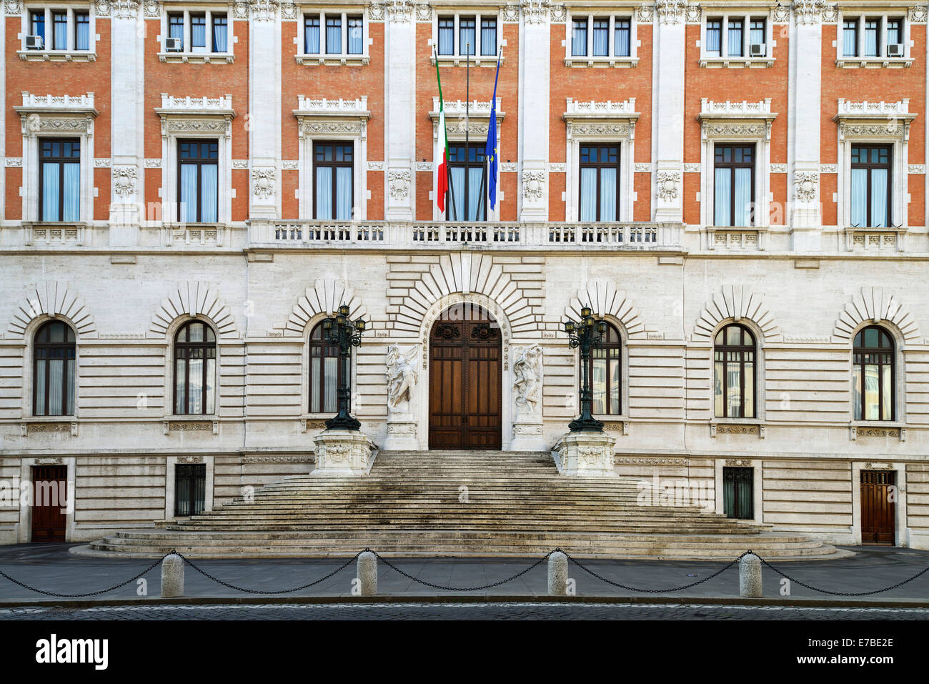 Palazzo Montecitorio, italienische Parlament, Kammer der Abgeordneten, Piazza del Parlamento, Lazio Rom, Italien Stockfoto