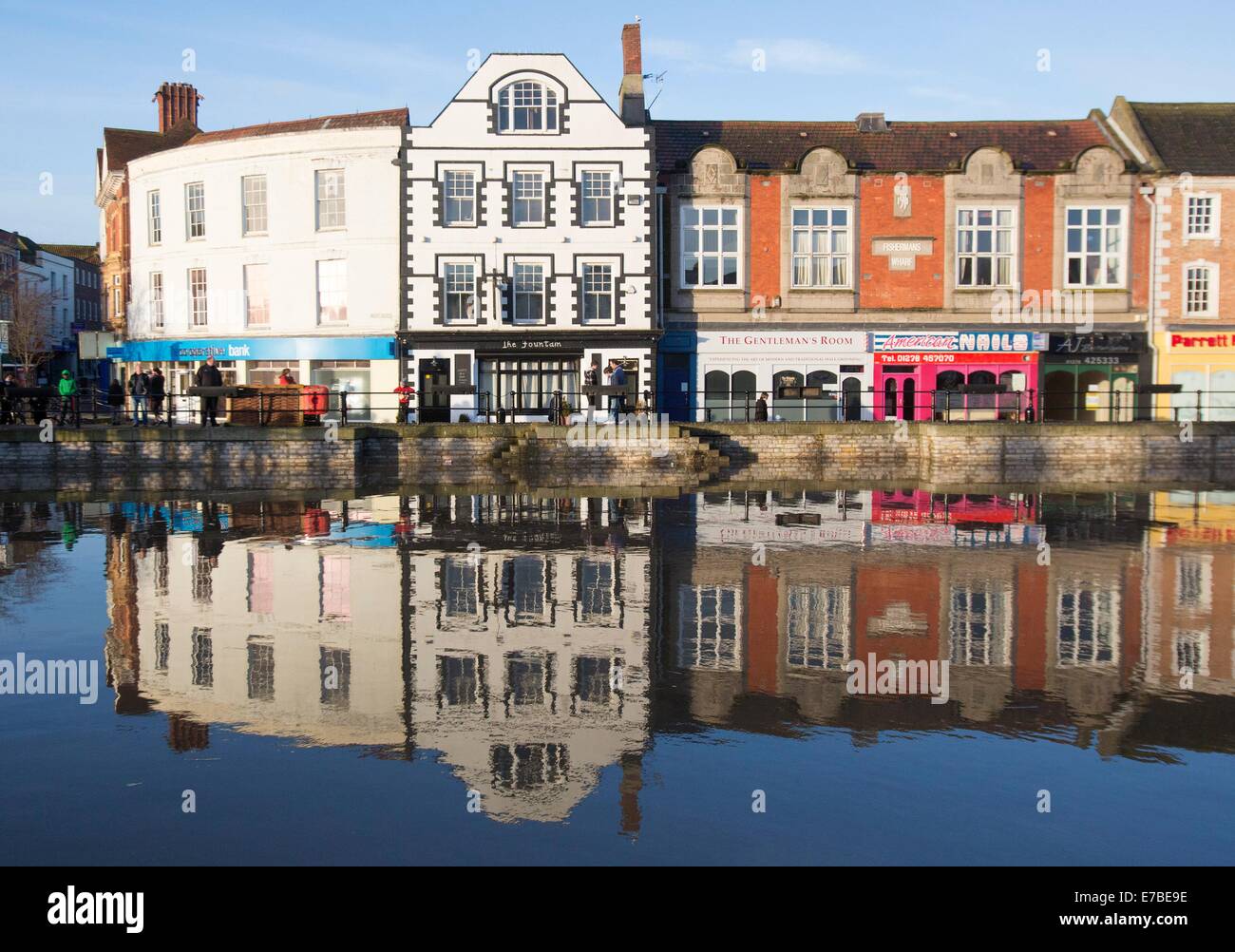 Der Fluß Parrett in Bridgwater Stockfoto