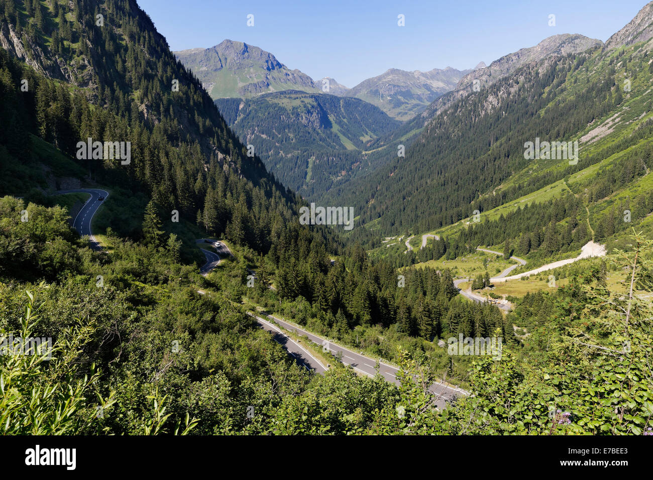 Silvretta High Alpine Road, Montafon, Vorarlberg, Österreich Stockfoto