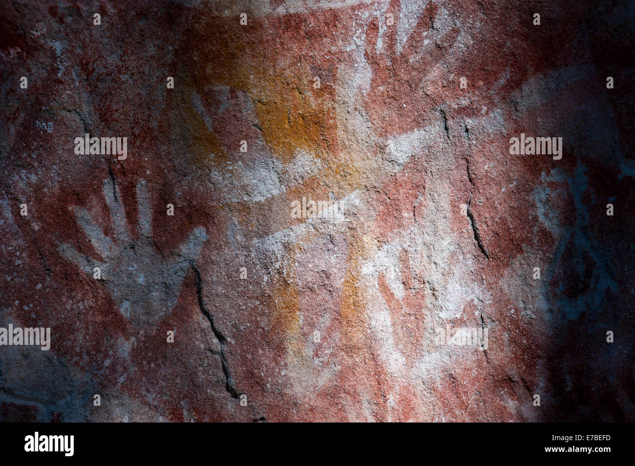 Aborigine-Felskunst, Carnarvon Nationalpark, Queensland, Australien Stockfoto