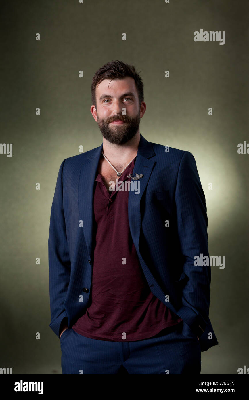 Nick Hayes, Autor und Illustrator, auf dem Edinburgh International Book Festival 2014. Edinburgh, Schottland. 24. August 2014 Stockfoto
