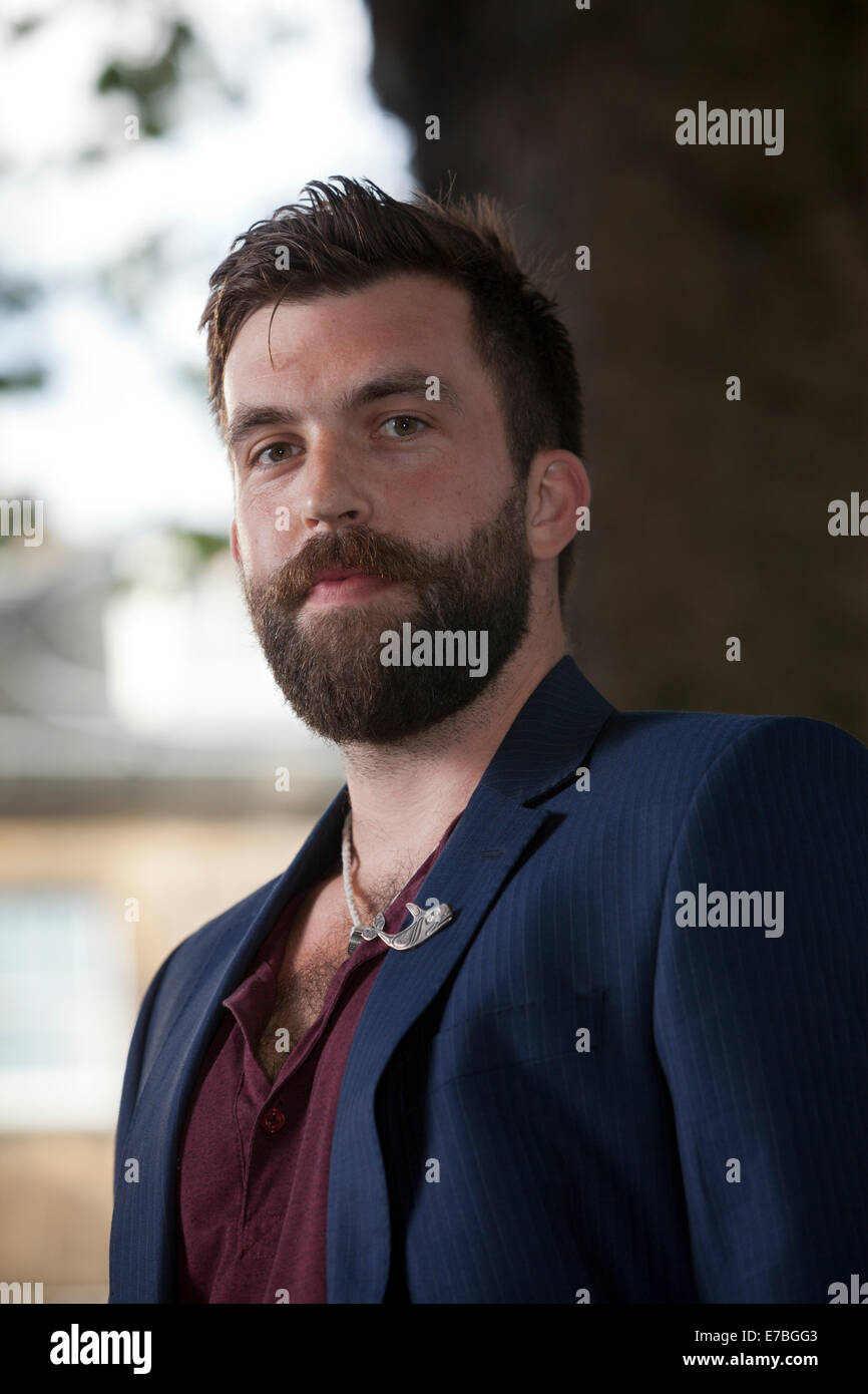 Nick Hayes, Autor und Illustrator, auf dem Edinburgh International Book Festival 2014. Edinburgh, Schottland. 24. August 2014 Stockfoto