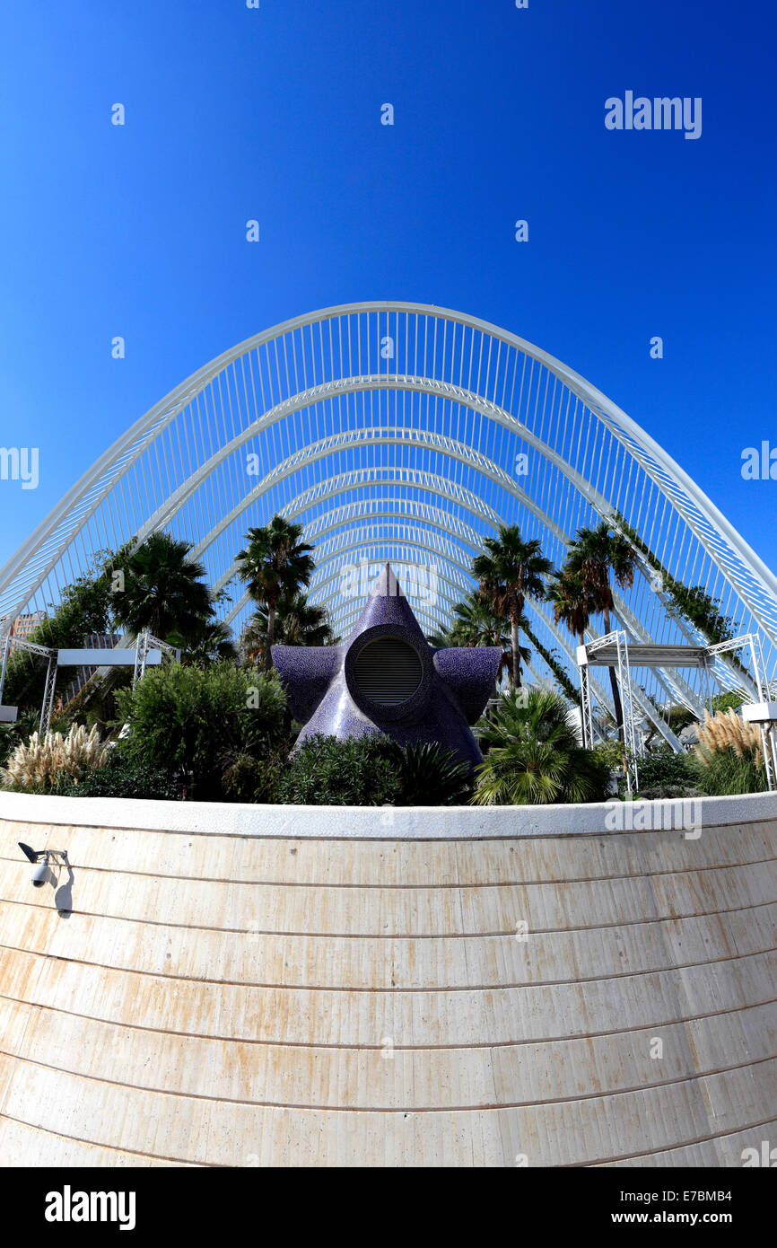 Gärten von Lumbracle, Stadt der Künste und Wissenschaften, Valencia, Comunidad Valencia, Spanien, Europa Stockfoto