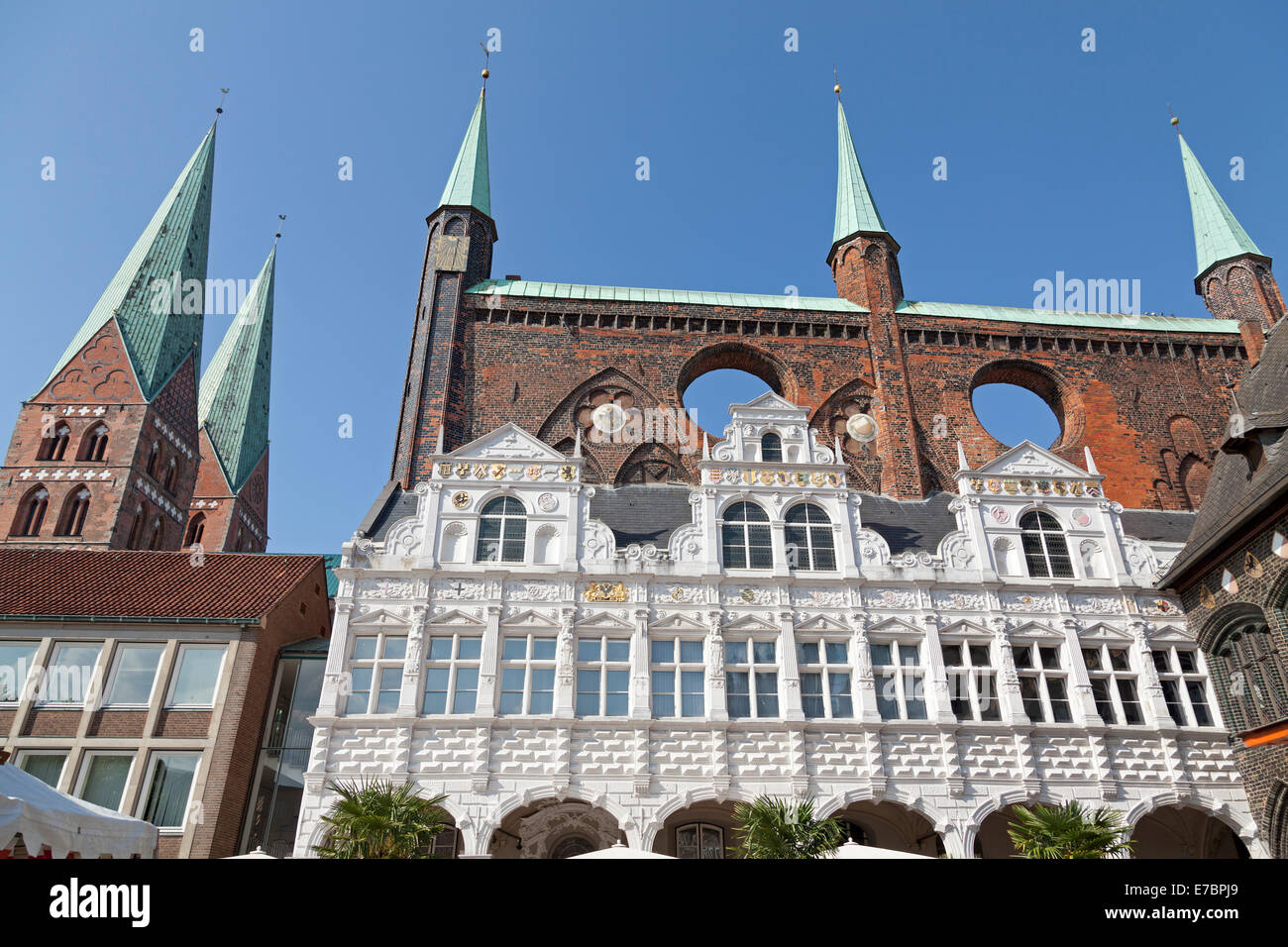 Marktplatz, Lübeck, Schleswig-Holstein, Deutschland Stockfoto