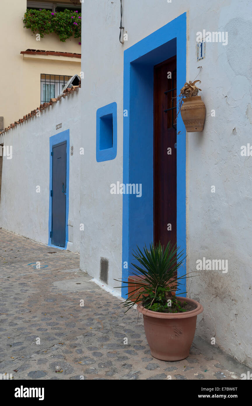 Altstadt, Dalt Vila, Eivissa, Ibiza, Balearen, Spanien, Mittelmeer, Europa Stockfoto