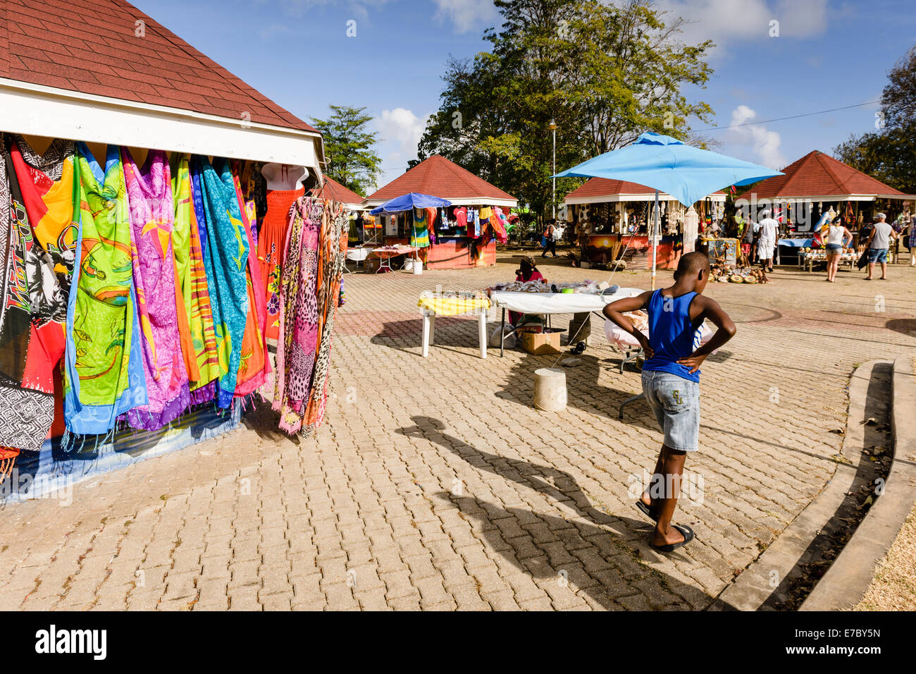 Der Markt im Store Bay in Western Tobago. Stockfoto Der Markt im Store Bay in Western Tobago. Stockfoto