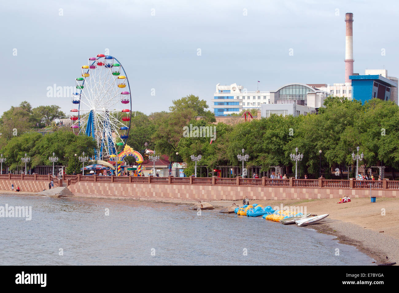 Böschung in Vladivostok, Meer von Japan, Fernost, Primorje, Russland Stockfoto