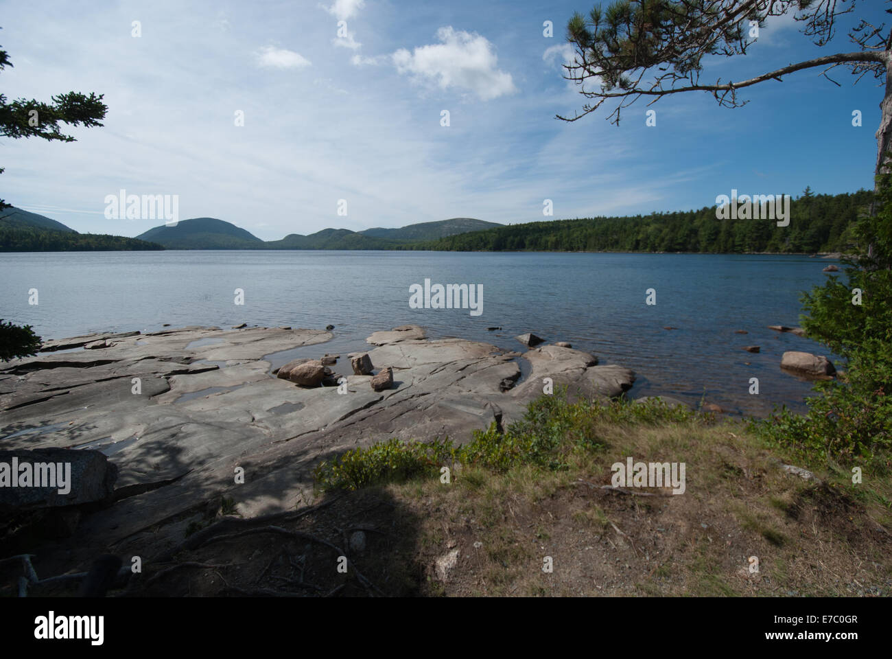 Eagle Lake im Acadia National Park Stockfoto