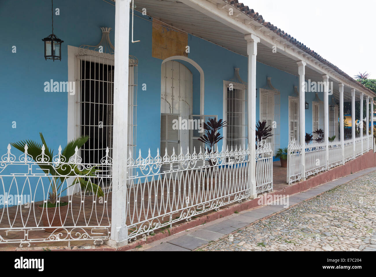 Fassade des Museo de Arquitectura Colonial, Trinidad, Kuba Stockfoto