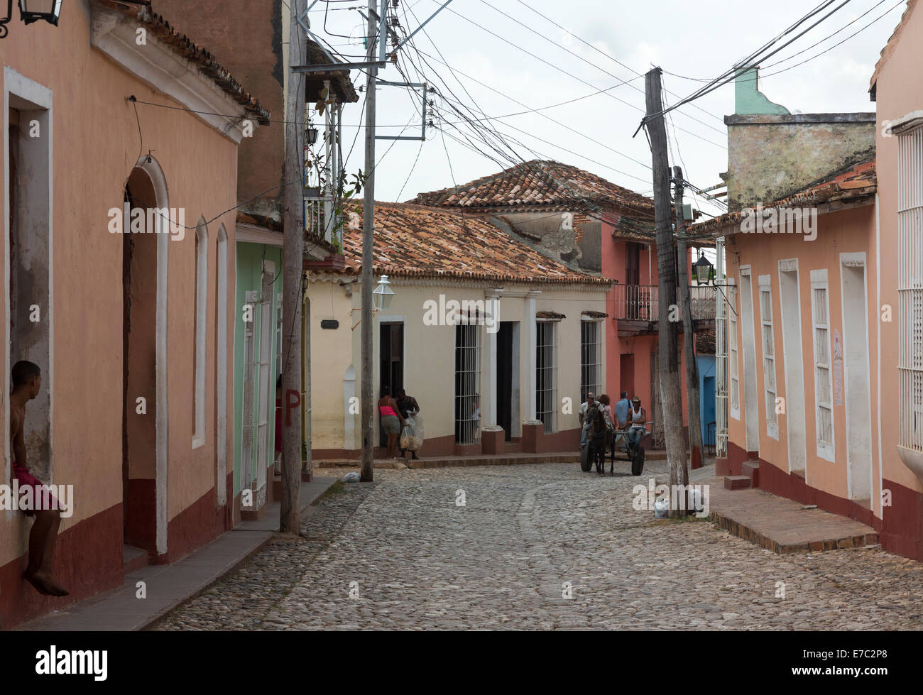 Straßenszene, Trinidad, Kuba Stockfoto
