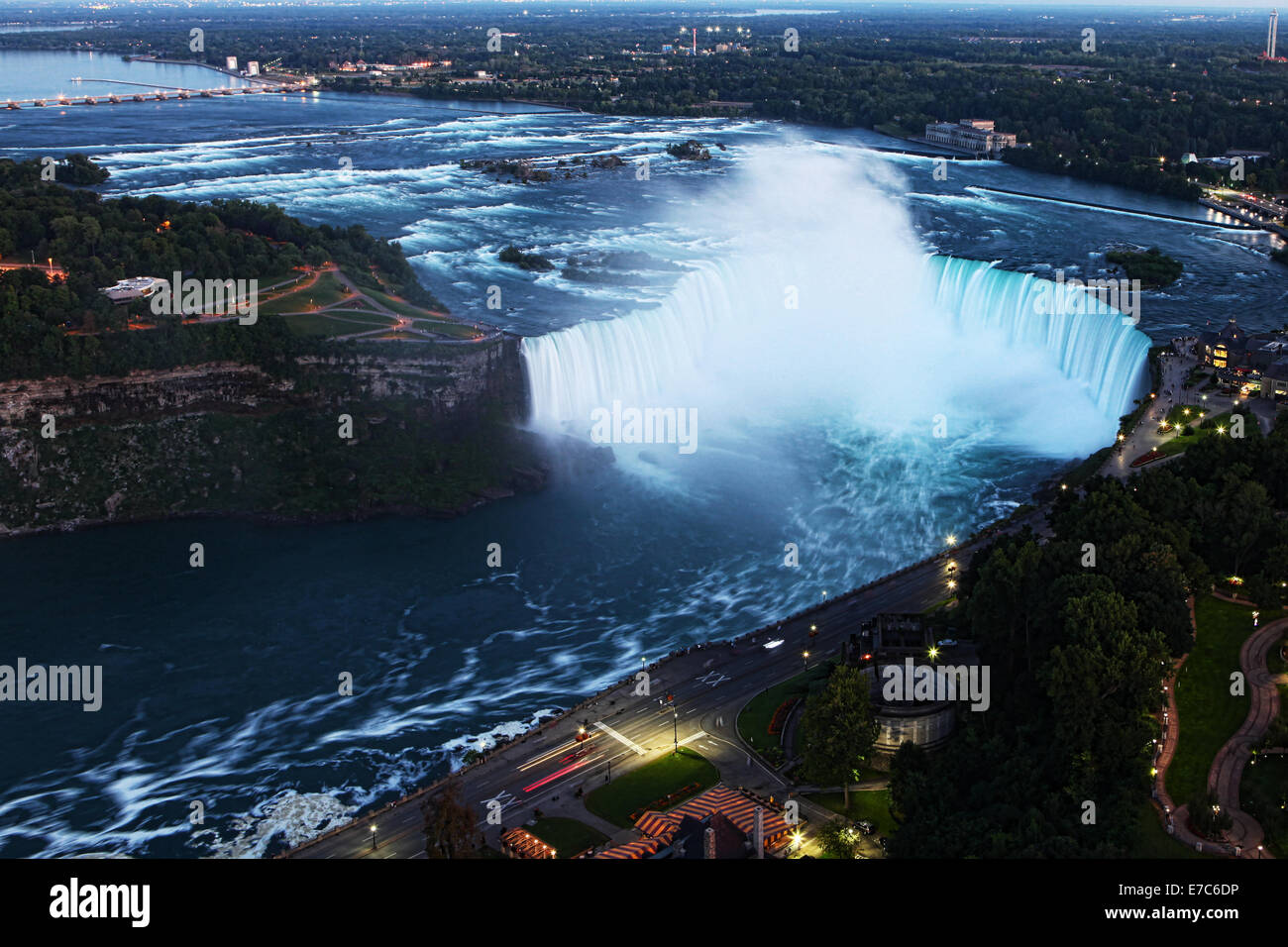 Eine Luftaufnahme von Niagara Falls, Kanada Stockfoto