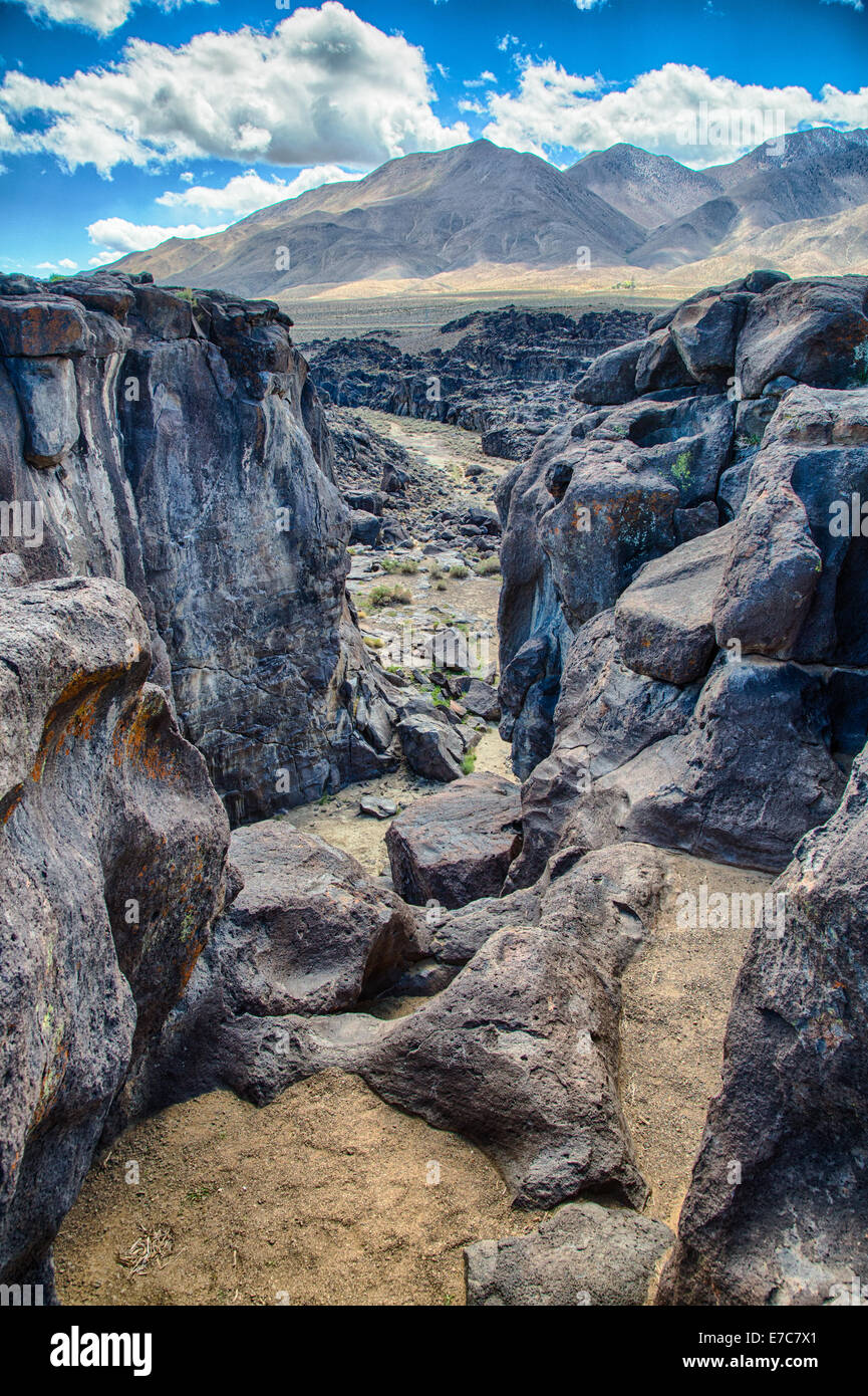 Die fossilen fällt eine geologische Besonderheit, befindet sich in der Coso Range in Kalifornien in den Vereinigten Staaten. Stockfoto