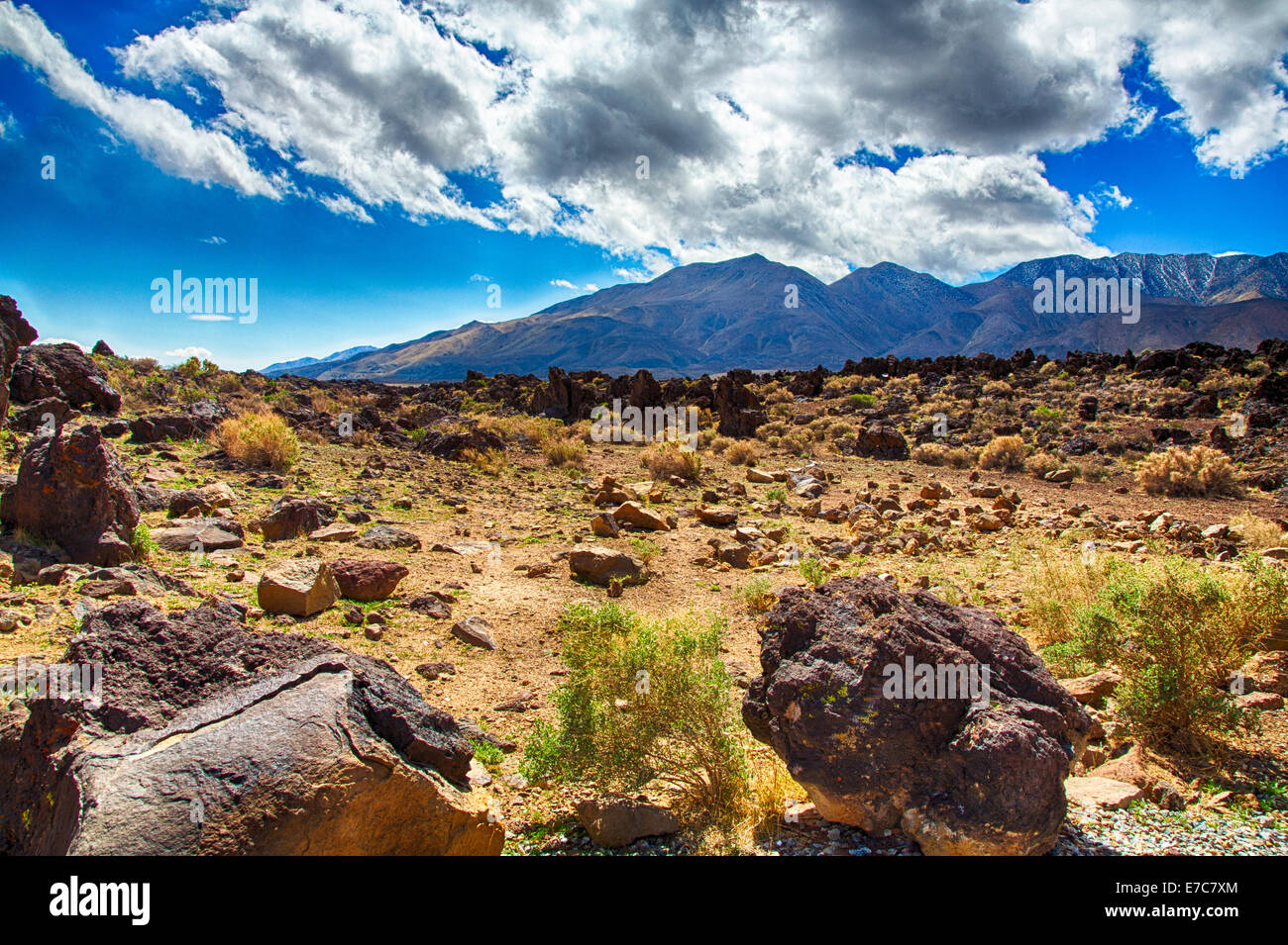 Die fossilen fällt eine geologische Besonderheit, befindet sich in der Coso Range in Kalifornien in den Vereinigten Staaten. Stockfoto