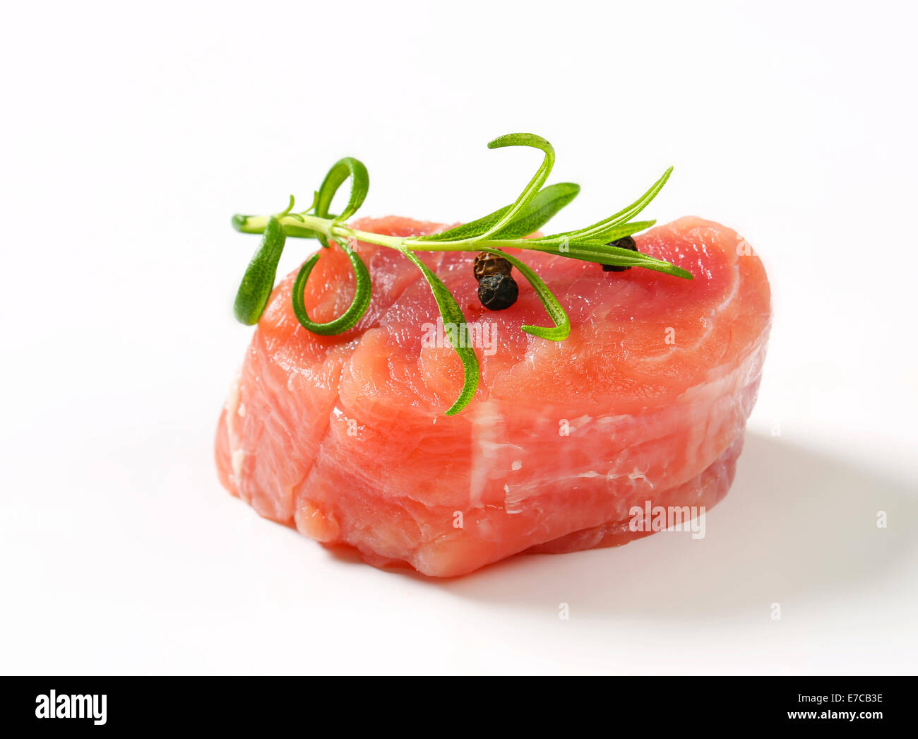 Schweinefleisch Filet Medaillon - Studio gedreht Stockfoto