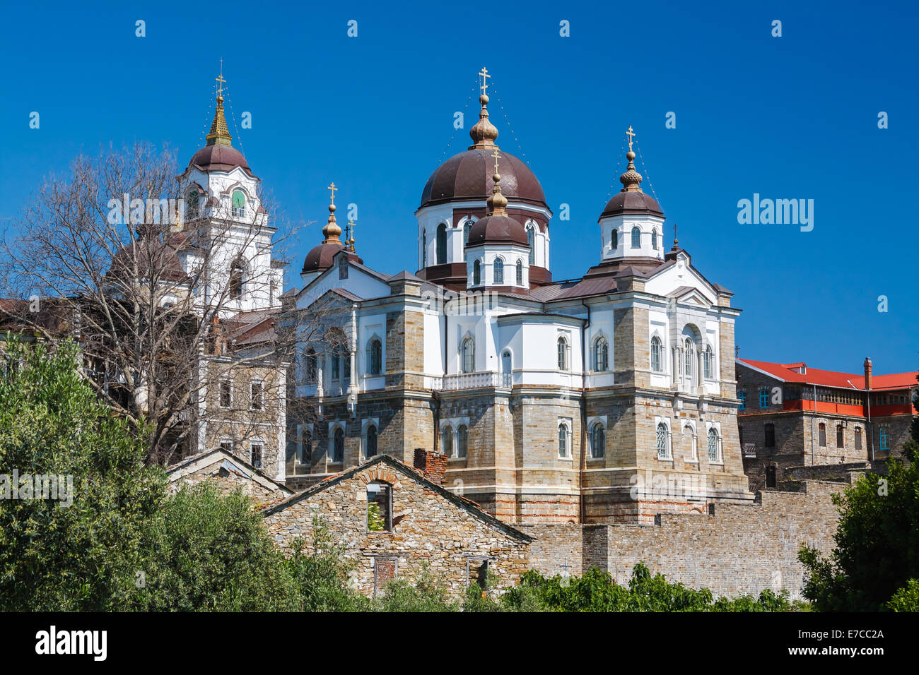 Karyes Kloster Stockfoto