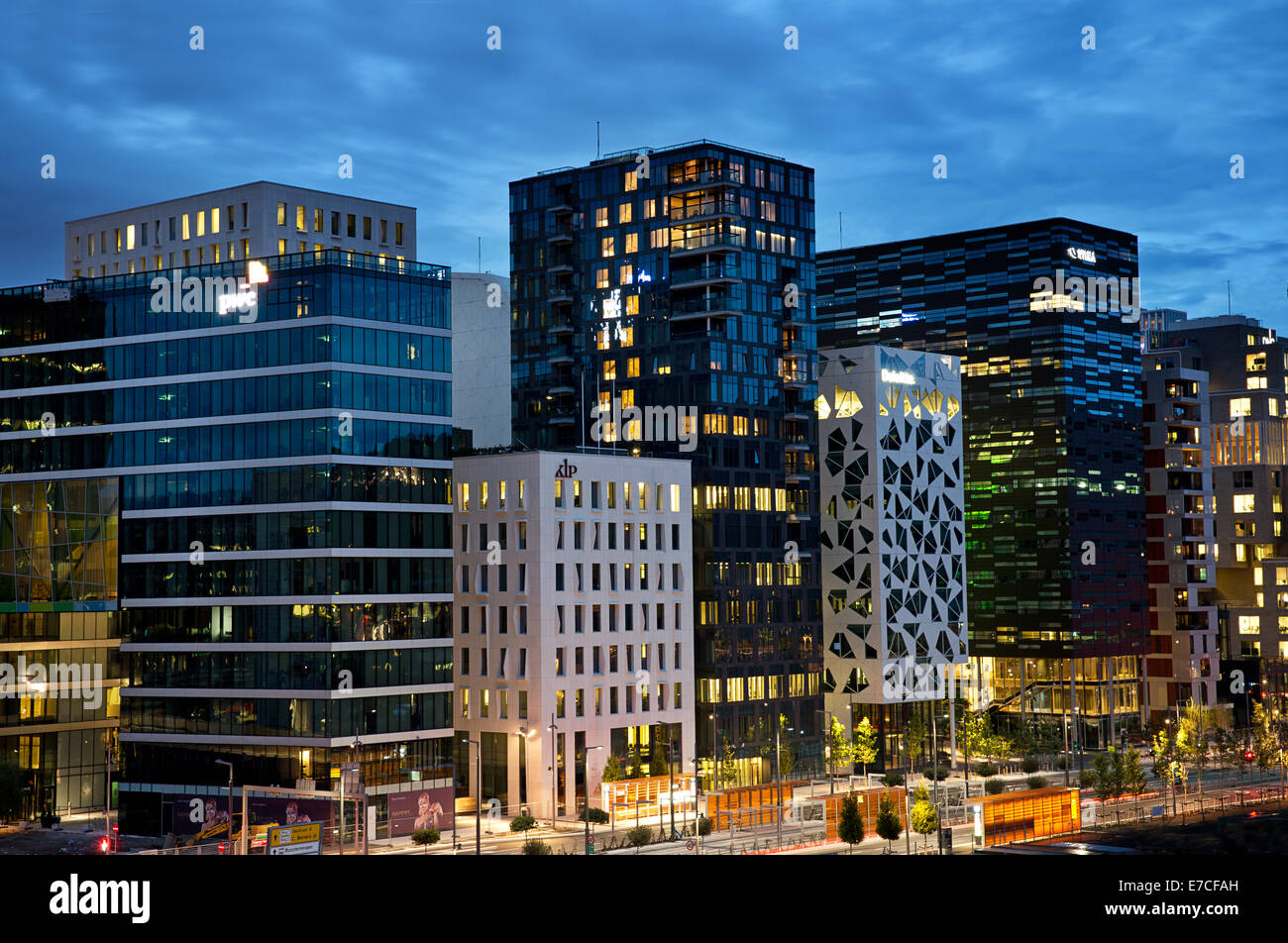 Oslo, Norwegen. Die Barcode-Gebäude. Bankenviertel. Stockfoto