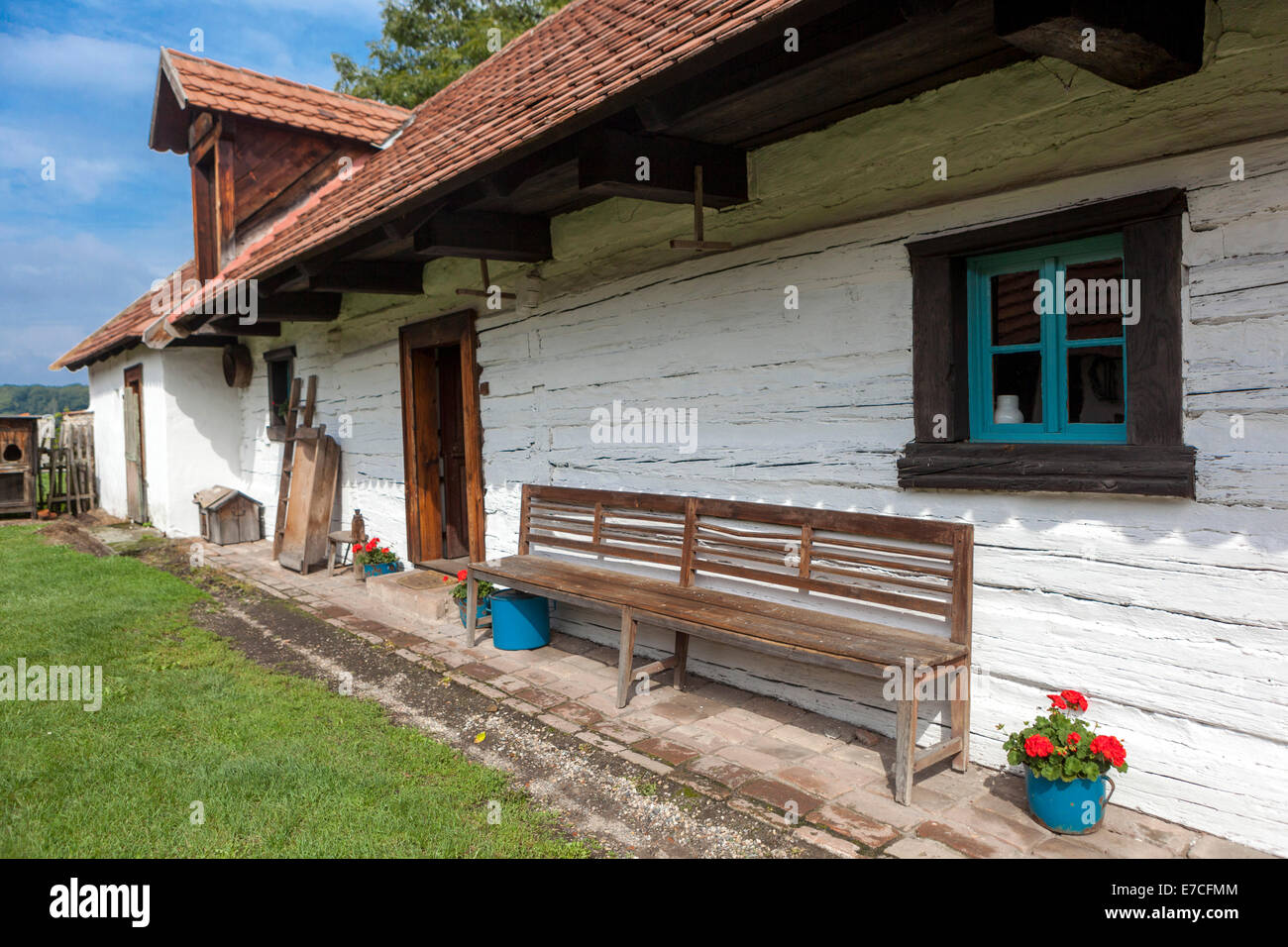 Rustikale Architektur Prerov nad Labem Rural Tschechische Republik Rural Village Haus Stockfoto