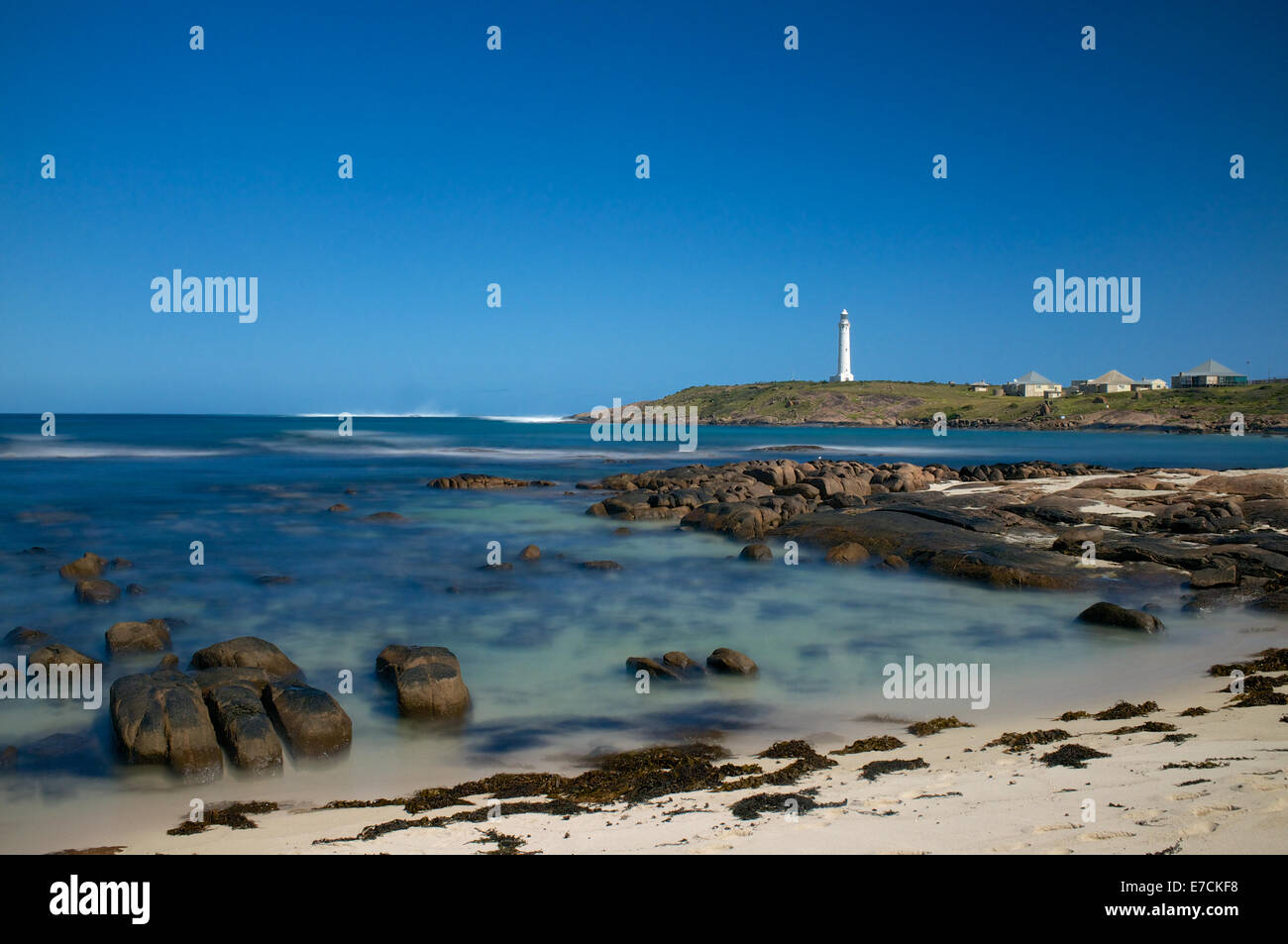 Die Cape Leeuwin Lighthouse ist ein Leuchtturm befindet sich auf der Landzunge des Cape Leeuwin in Western Australia Stockfoto