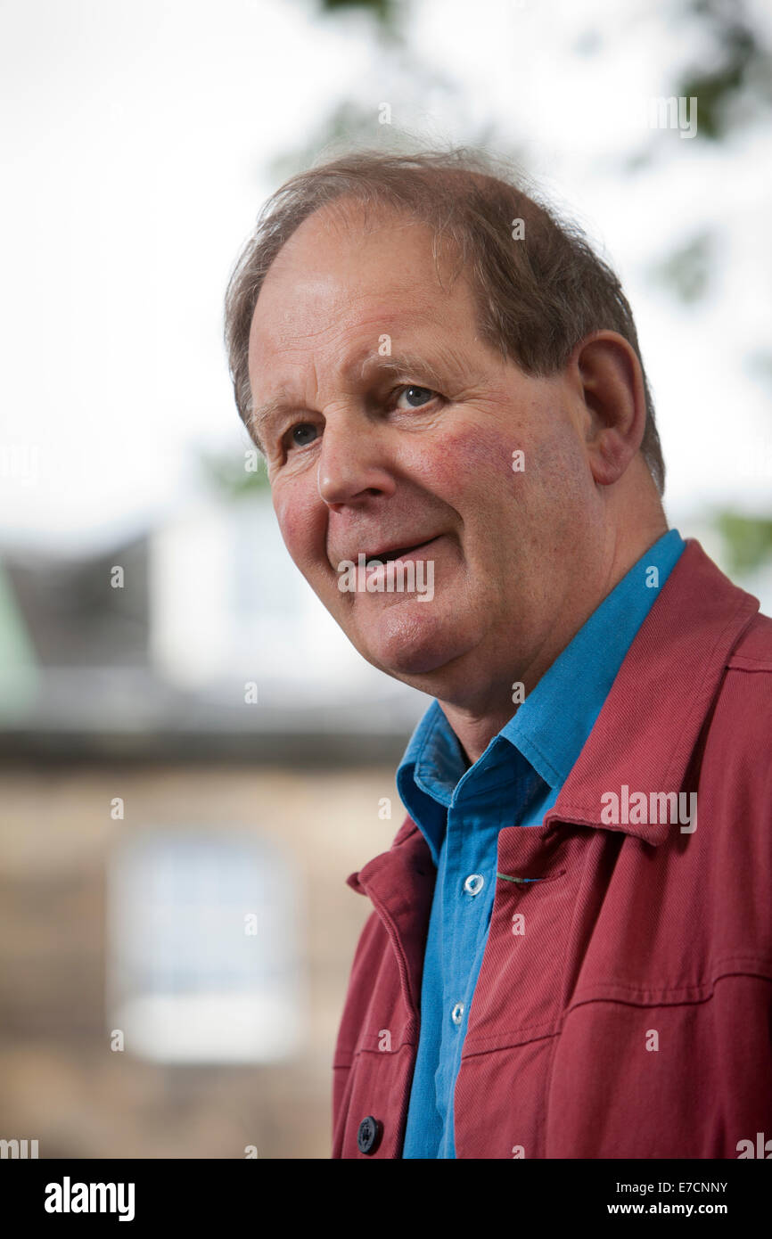 Michael Morpurgo, preisgekrönten Kinder Schriftsteller, Dichter, Dramatiker und Librettist, auf dem Edinburgh International Book Festival Stockfoto