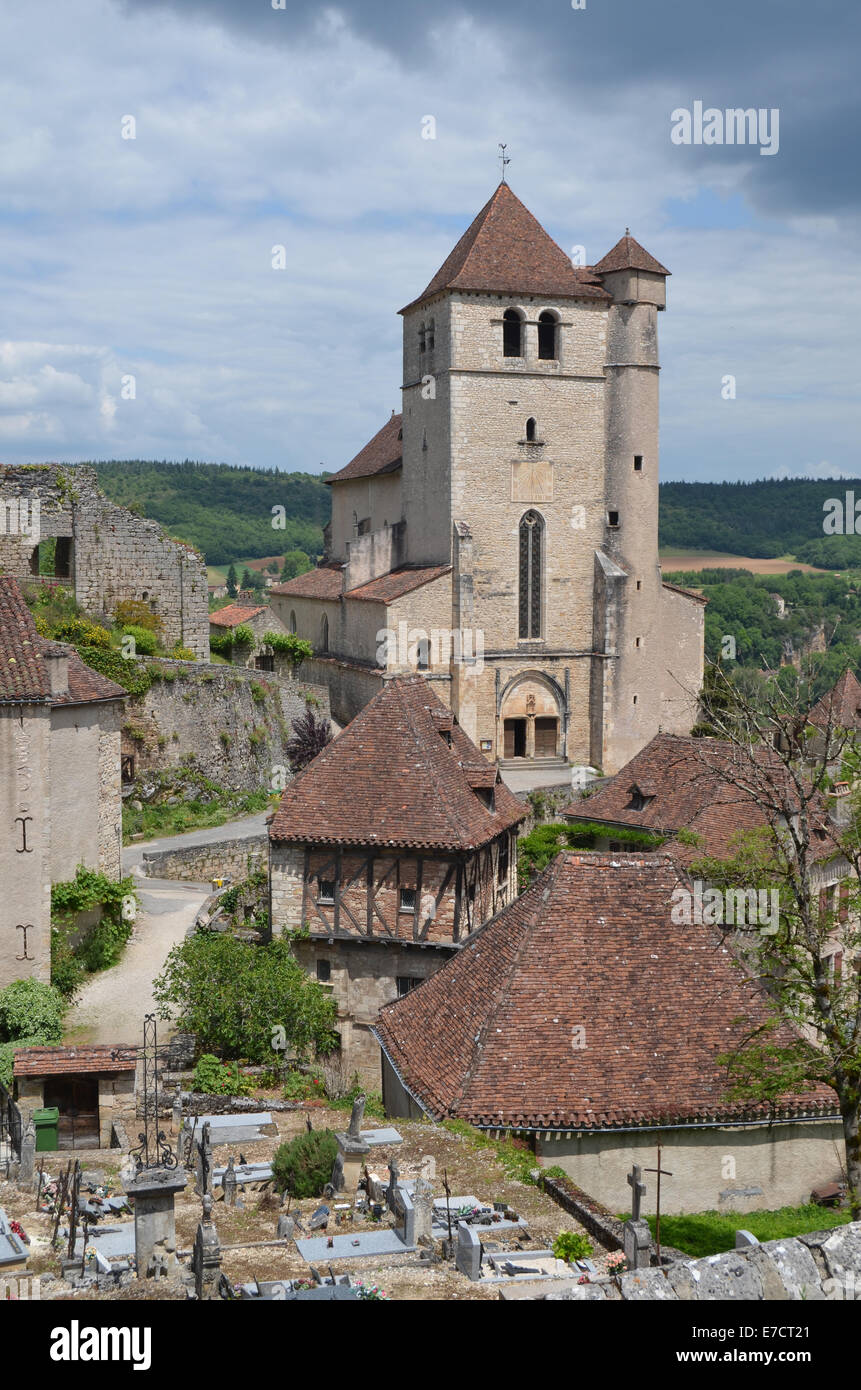 St Cirq la Popie, schönes Dorf in der Menge Region SW Frankreich, Mai 2014 Stockfoto