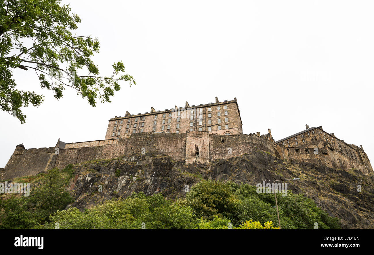 Edinburgh Castle auf Burgfelsen Stockfoto