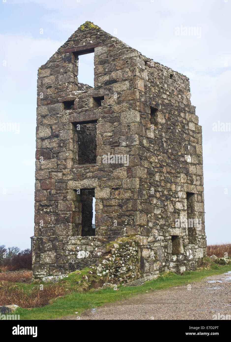 Carn Gulver Tin Mine bleibt in Cornwall Stockfoto