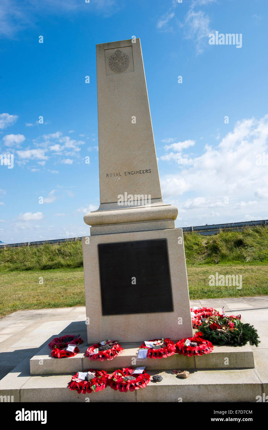 Kriegerdenkmal in Arromanches in der Normandie, Frankreich-EU Stockfoto