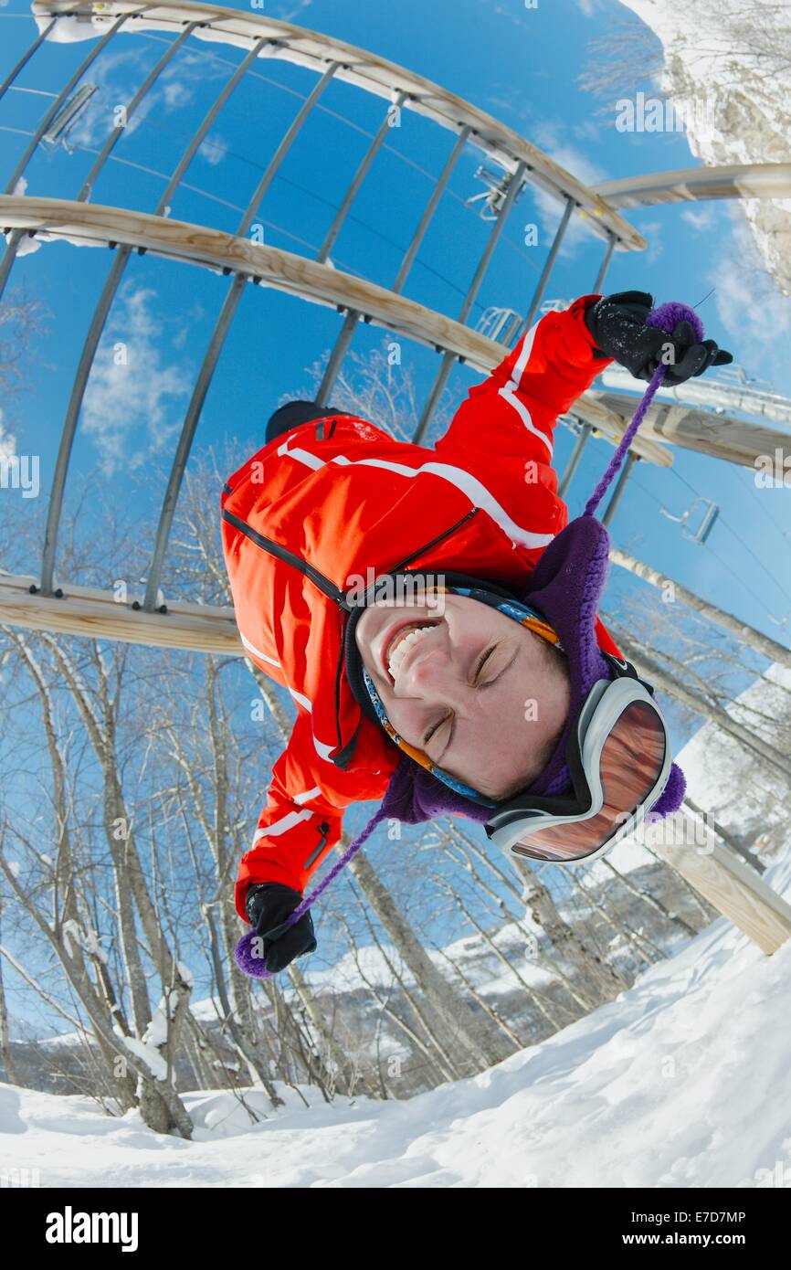 Winterspielplatz Stockfoto