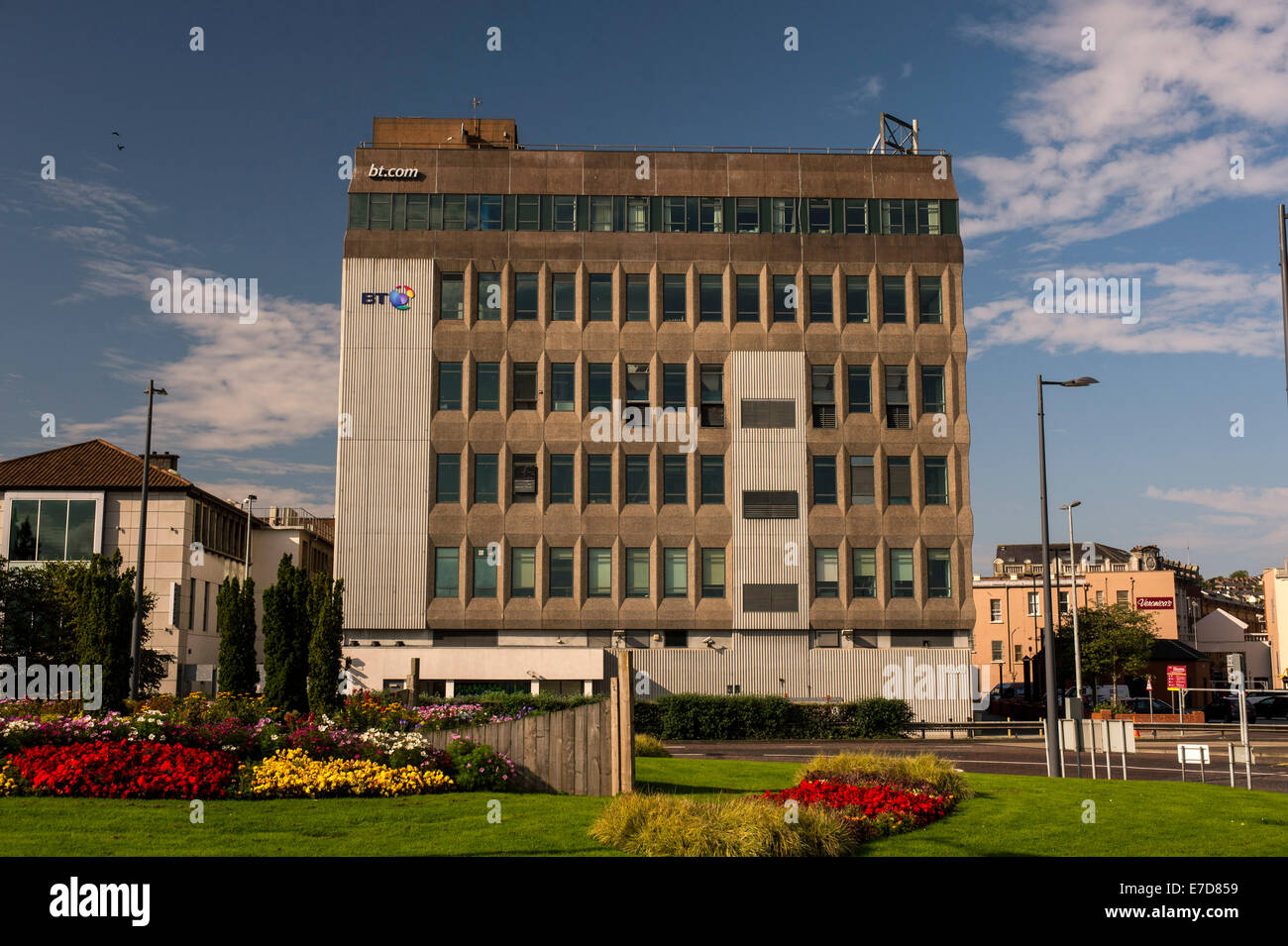 British Telecom (BT) Exchange House, Derry, Londonderry, Nordirland. Stockfoto