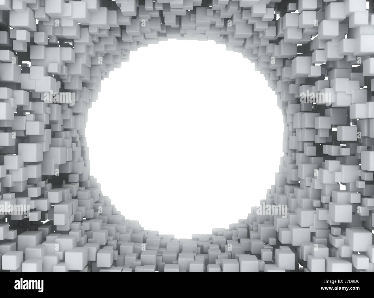 Digitales Design Hintergrund 3D Würfel Stockfoto