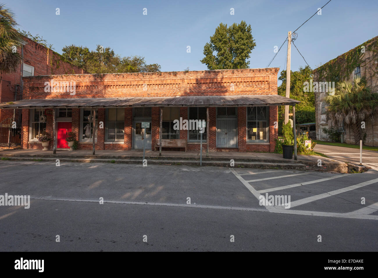 Aus der wenig historische Stadt von Micanopy, Florida und eingebettet etwa 100 Meilen nördlich von Orlando, Florida USA Stockfoto