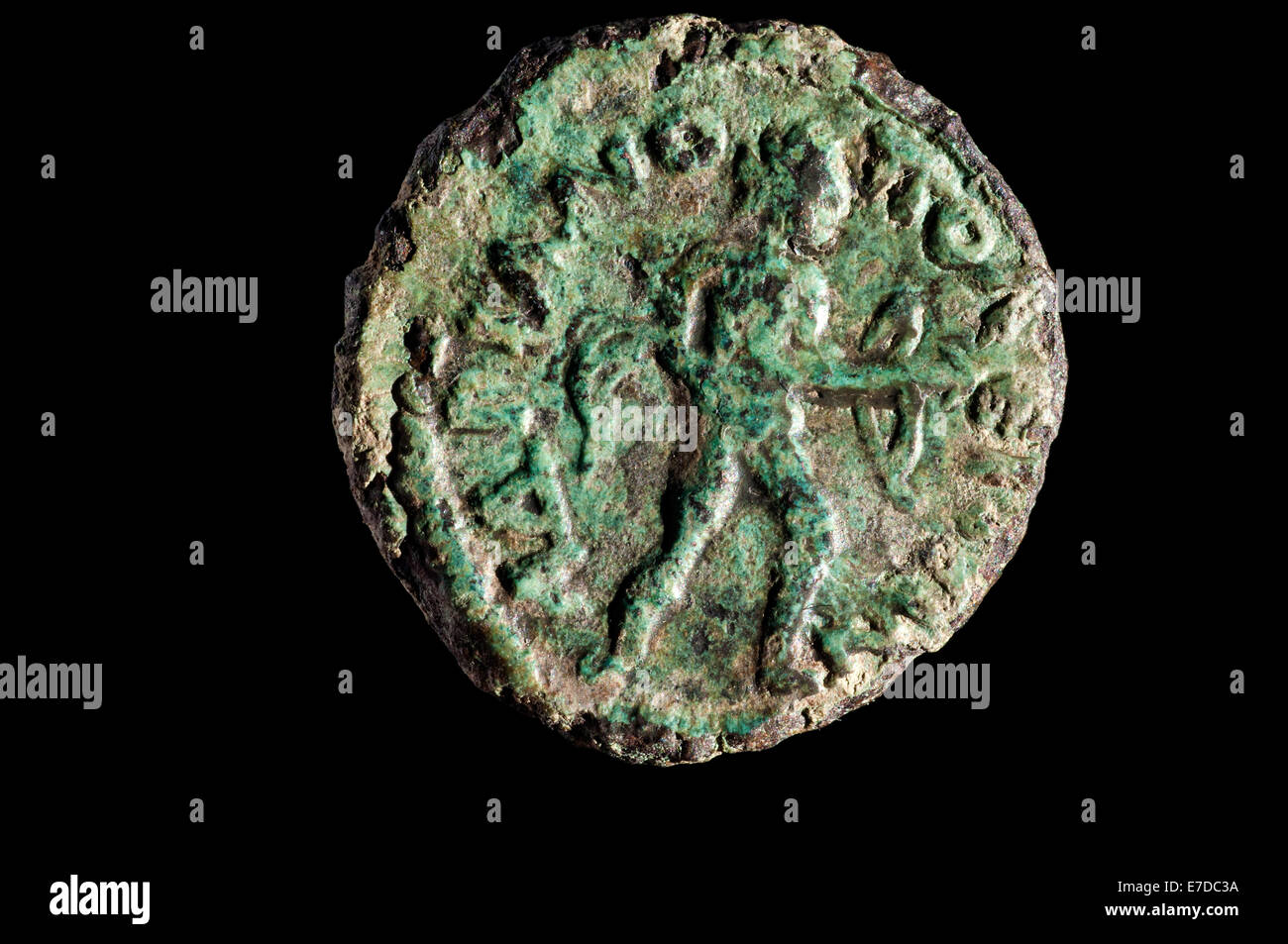 238-44 Provinz römische Münze des Godian 111 Deultum, Thrakien in Studioumgebung Stockfoto