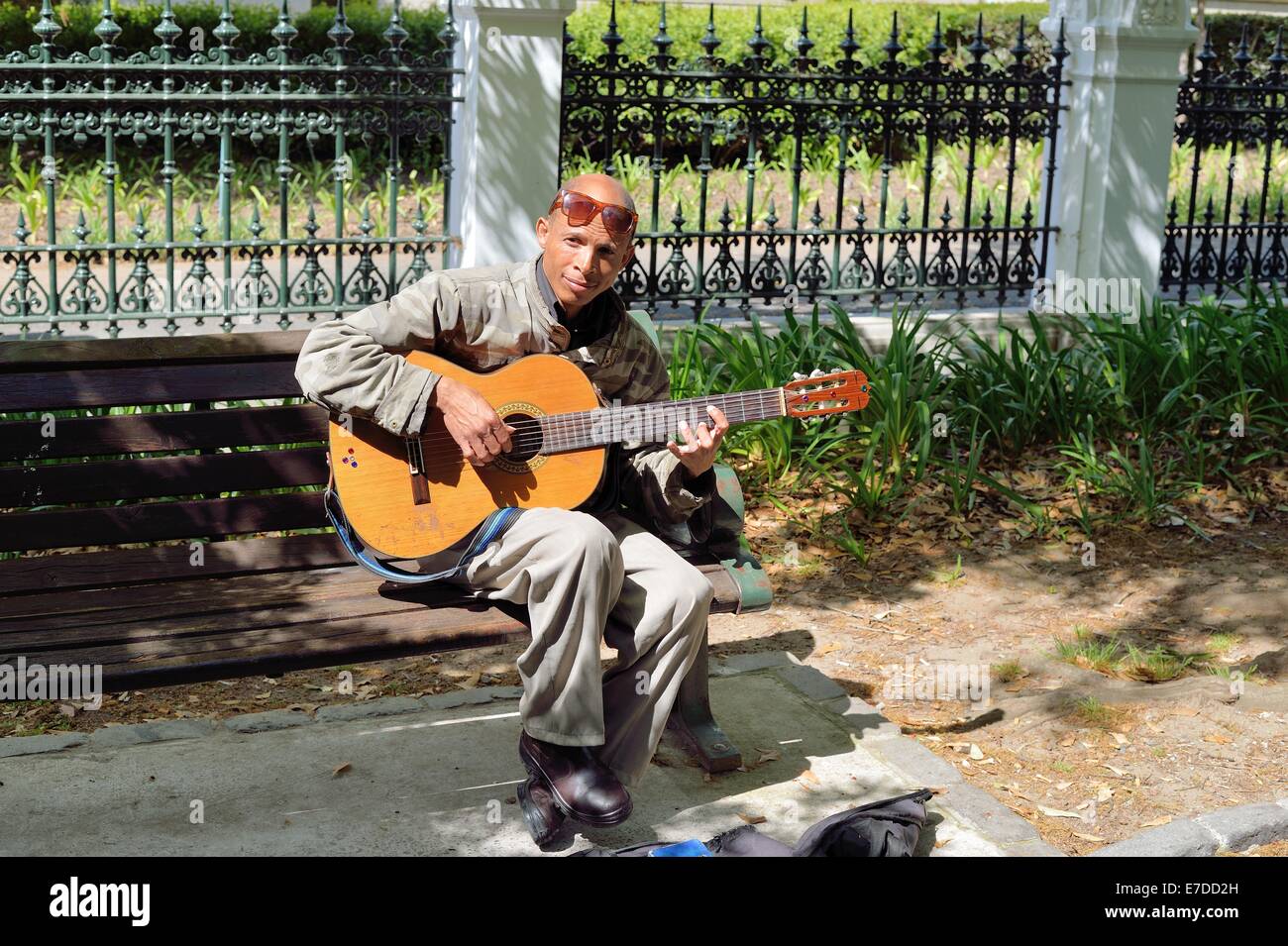 Oscar der Straßenmusiker Stockfoto