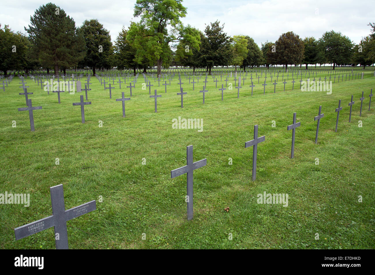 Neuville-Saint-Vaast, Frankreich, den deutschen Soldatenfriedhof Neuville-Saint-Vaast Stockfoto