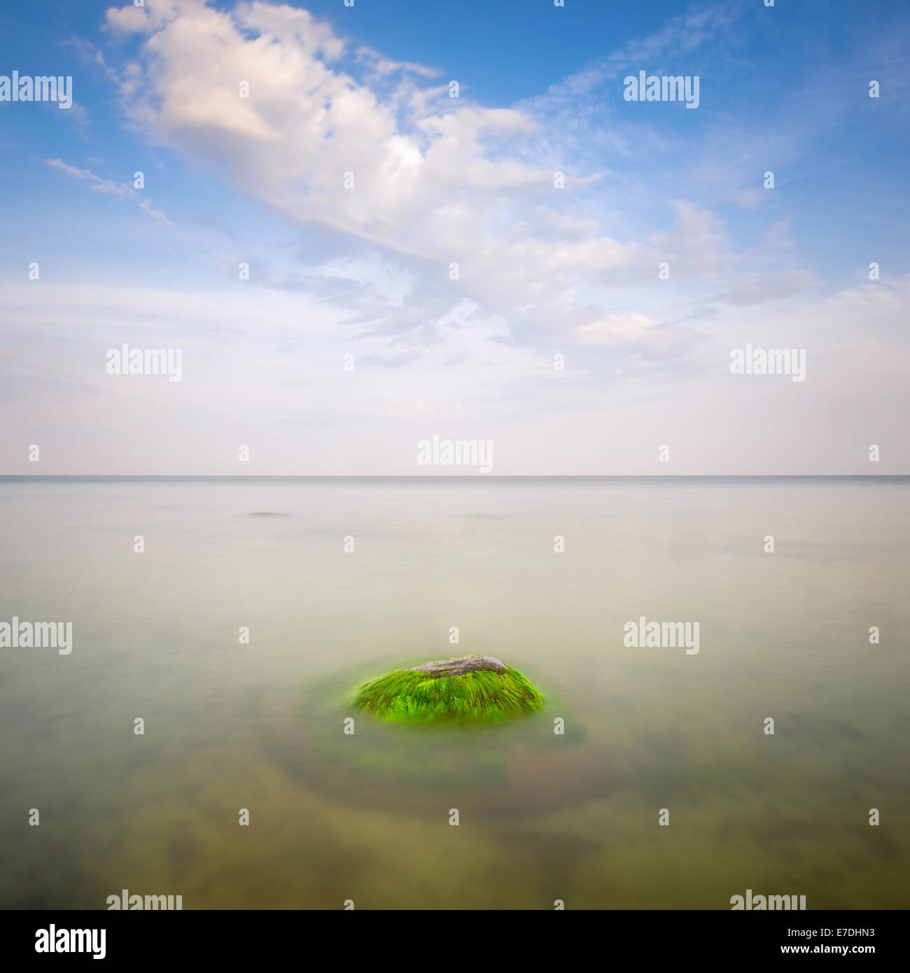 Ruhigen Ostsee am Morgen. Langzeitbelichtung geschossen. Stockfoto