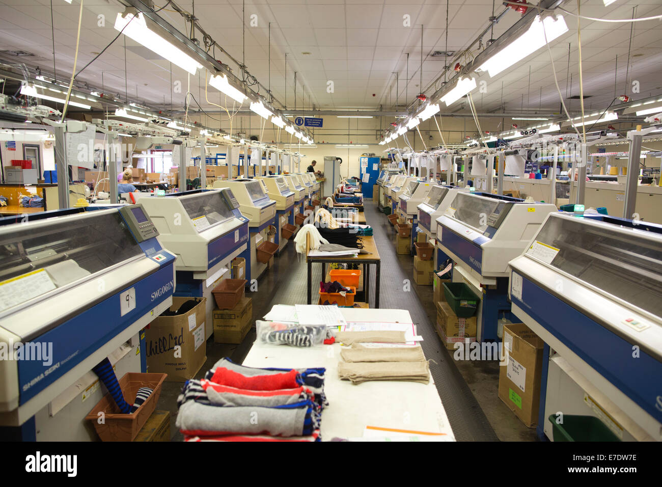 Johnstons of Elgin, Cashmere-Strick und Textilhersteller, Hawick, Scottish Borders, Schottland, UK Stockfoto